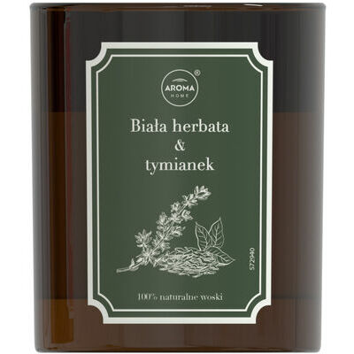 Aromātiskā svece HERBARIUM baltā tēja/ timiāns, 160gr