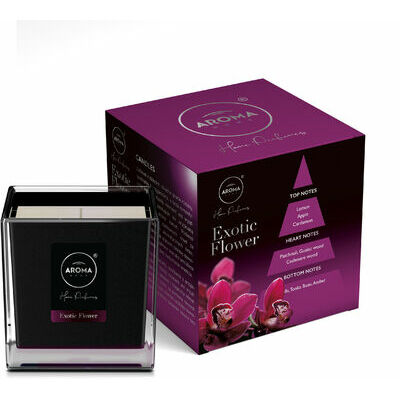 Aromātiska svece BLACK SERIES eksotiskie ziedi, 155gr